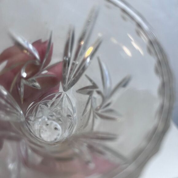 Lenox Small Fine Cut Crystal Star Vase 6" Tall Flared  w/ Original Paperwork - Picture 6 of 8
